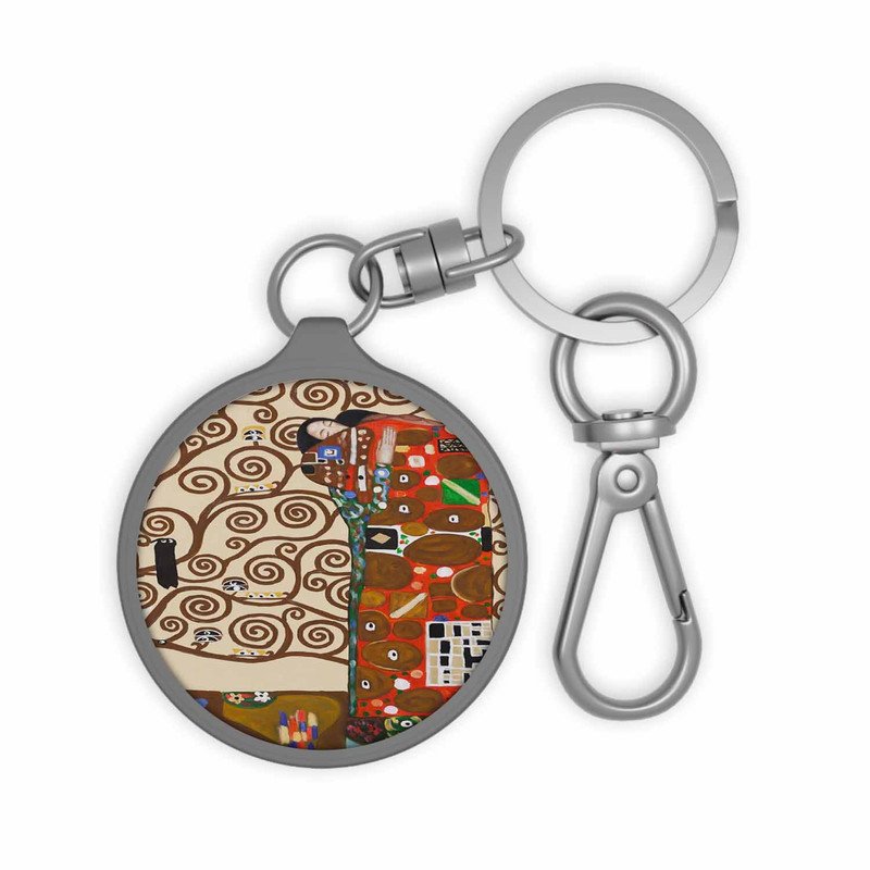 Zavstyle The Tree of Life Stoclet Frieze Gustav Klimt Keyring Tag Accessories