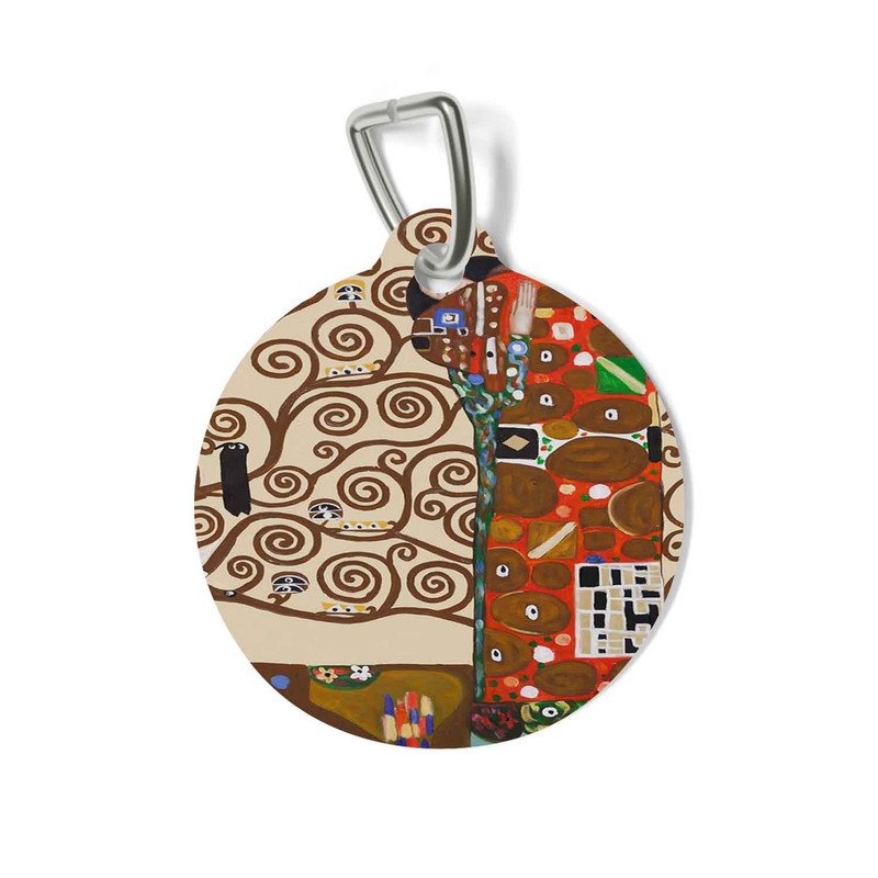Zavstyle The Tree of Life Stoclet Frieze Gustav Klimt Pet Tag