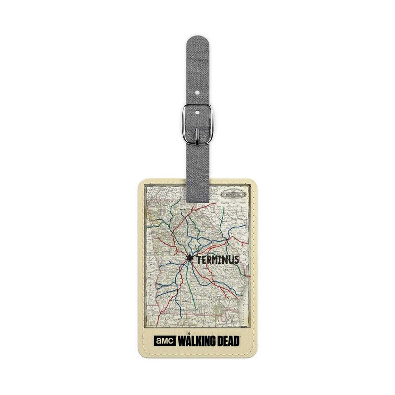 Zavstyle The Walking Dead Map Luggage Tag