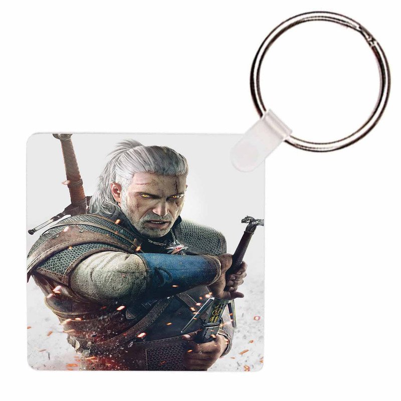 Zavstyle The Witcher 3 Wild Hunt Geralt Two Sword Keychain