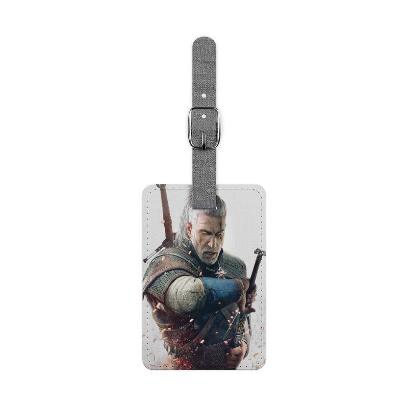 Zavstyle The Witcher 3 Wild Hunt Geralt Two Sword Luggage Tag