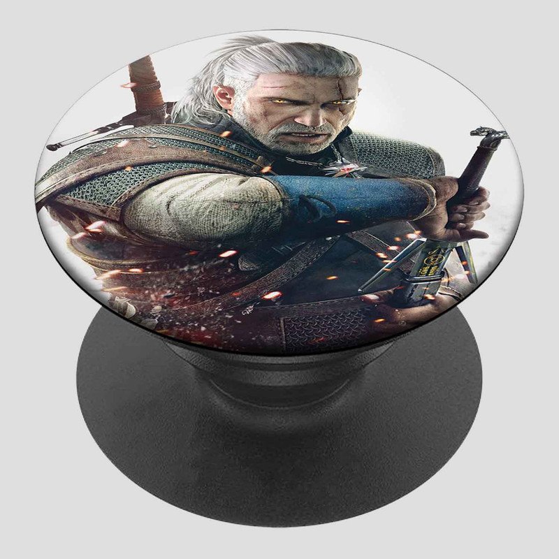 Zavstyle The Witcher 3 Wild Hunt Geralt Two Sword Pop able Phone Stands