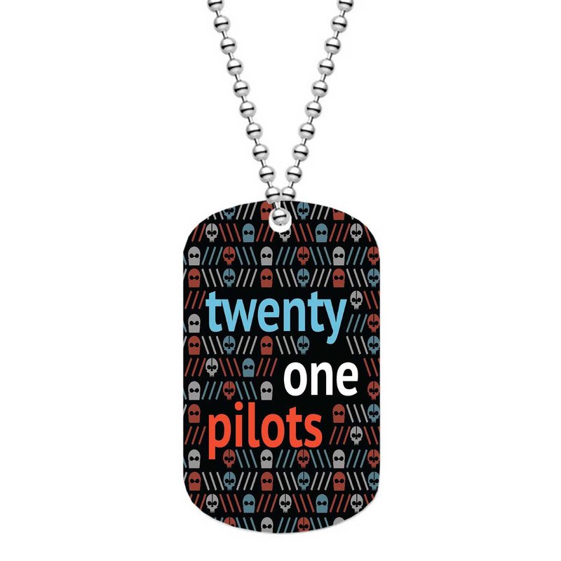 Zavstyle Twenty One Pilots Masks Skul Dog Tag Military Stainless Steel
