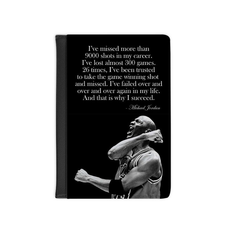 Zavstyle Why I Succeed Michael Jordan Quotes Passport Cover