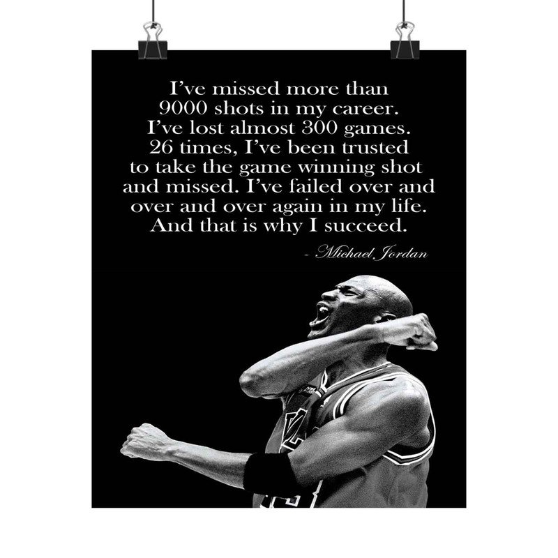 Zavstyle Why I Succeed Michael Jordan Quotes Poster