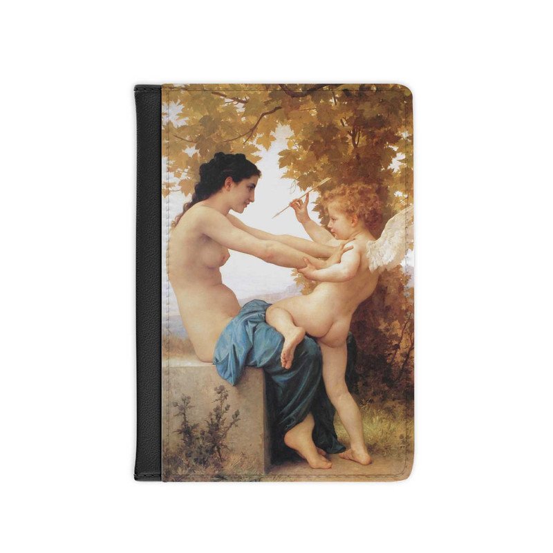 Zavstyle William Bouguereau Young Girl Defending herself against Passport Cover