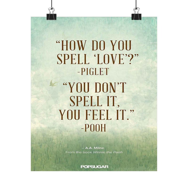 Zavstyle Winnie The Pooh QUotes Poster