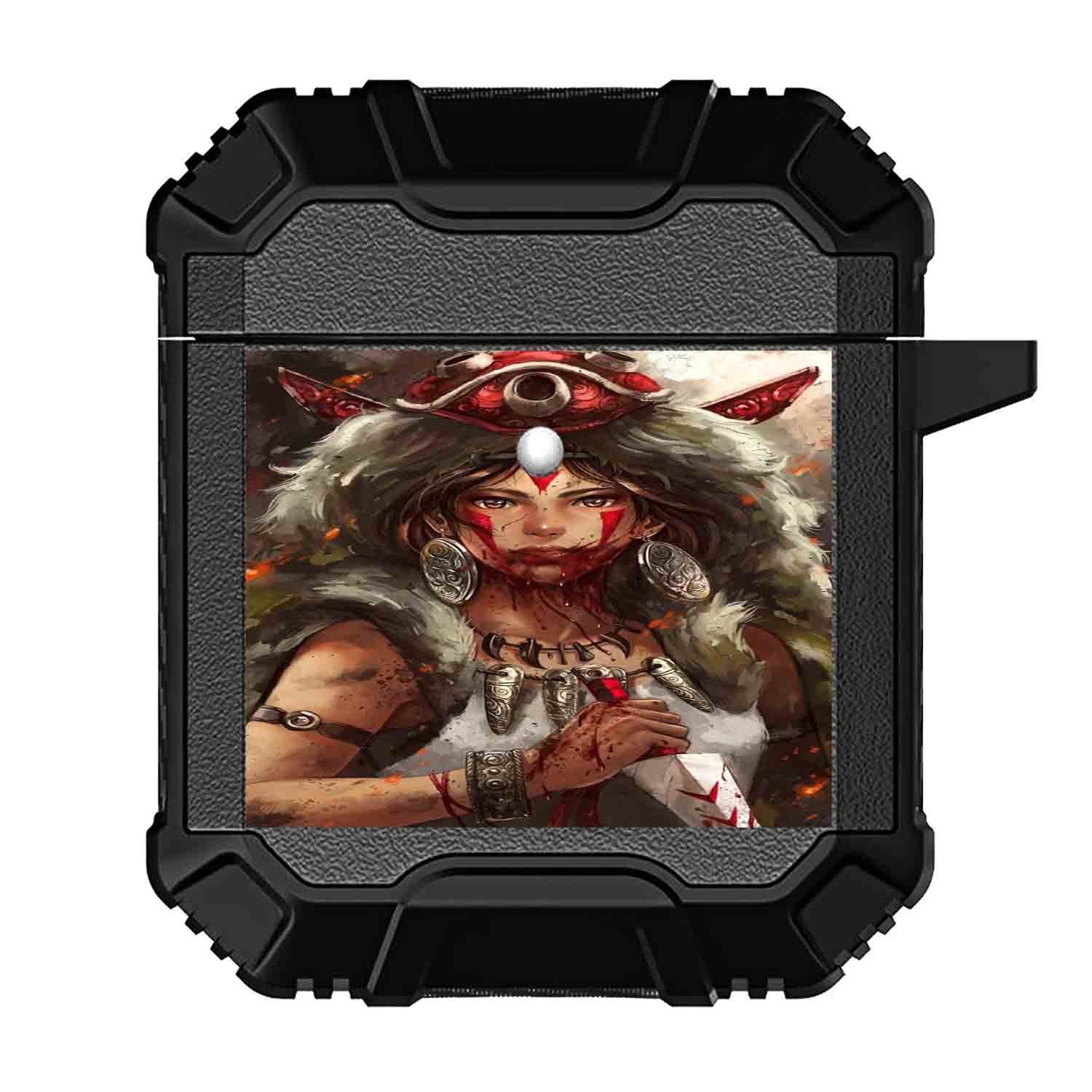Zavstyle Wolf Warrior Mononoke Red Mask AirPods Case Shockproof