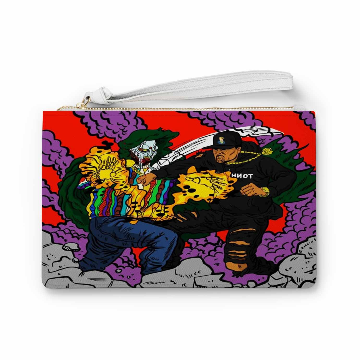 Zavstyle 2Stings WESTSIDEDOOM Clutch Bag PU Faux Leather