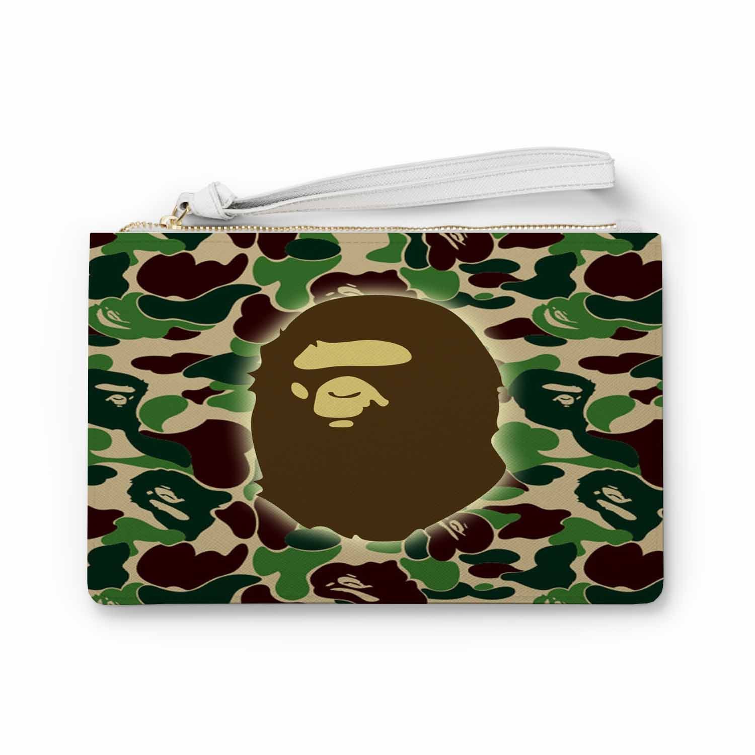 Zavstyle A Bathing Ape Clutch Bag PU Faux Leather