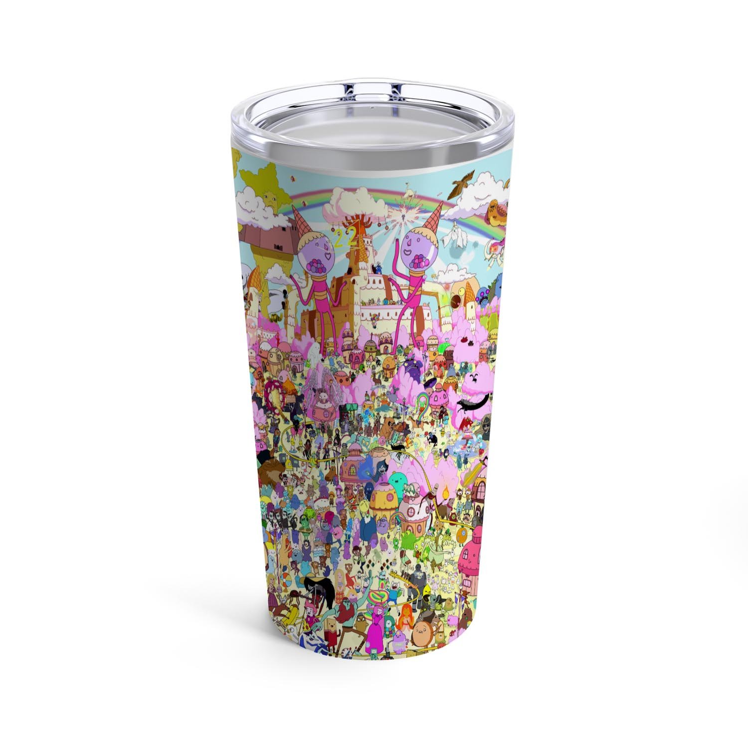 Zavstyle Adventure Time Characters Collage Tumbler Stainless Steel 20oz