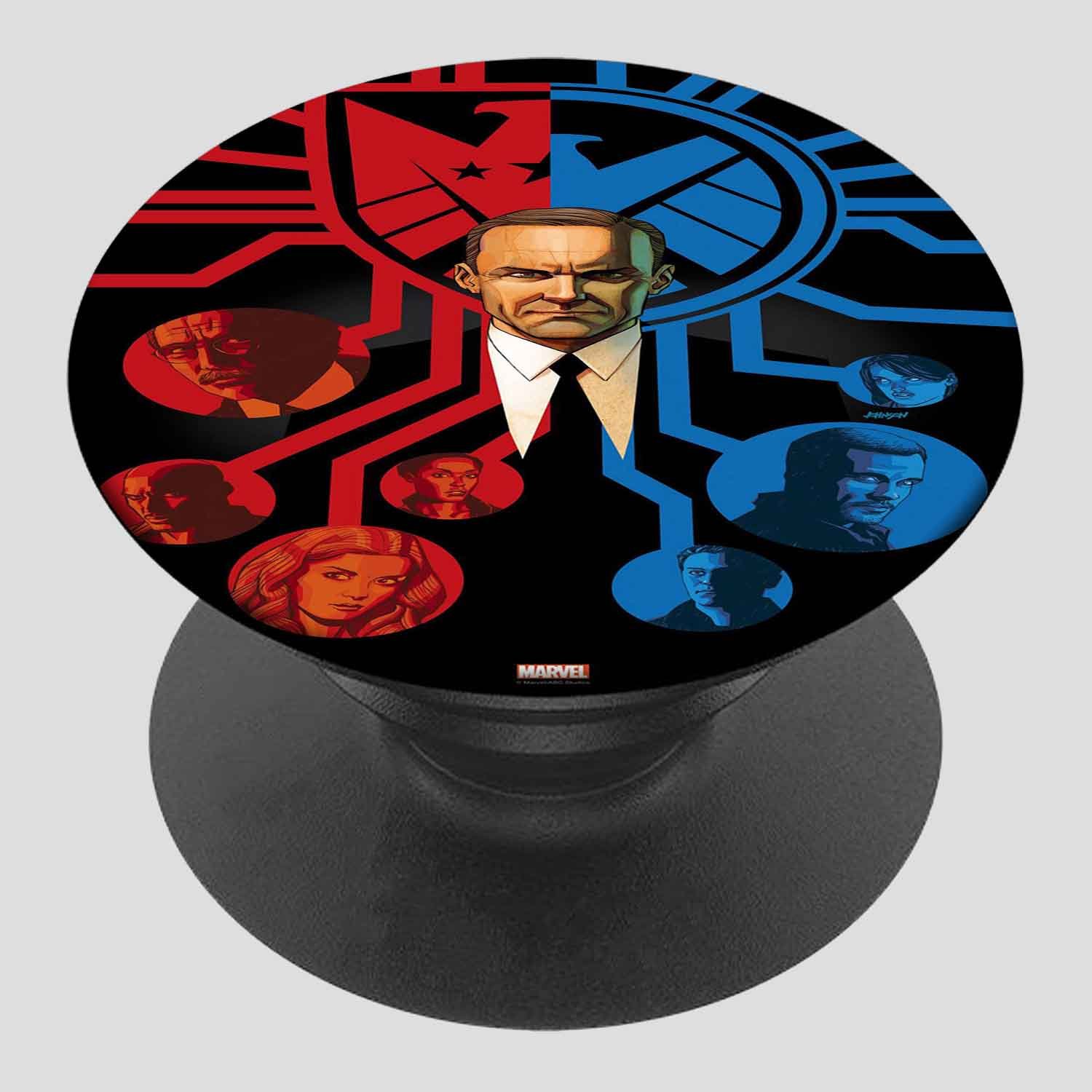 Zavstyle Agents of SHIELD Red Blue Pop able Phone Stands Phone Grip