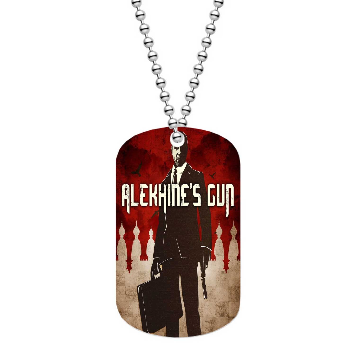 Zavstyle Alekhines Gun Dog Tag Military Stainless Steel