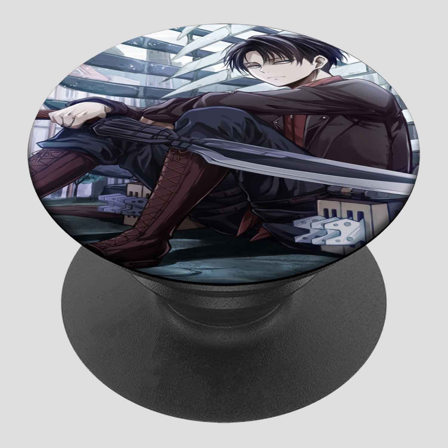 Zavstyle Attack on Titan Levi Sword Pop able Phone Stands Phone Grip