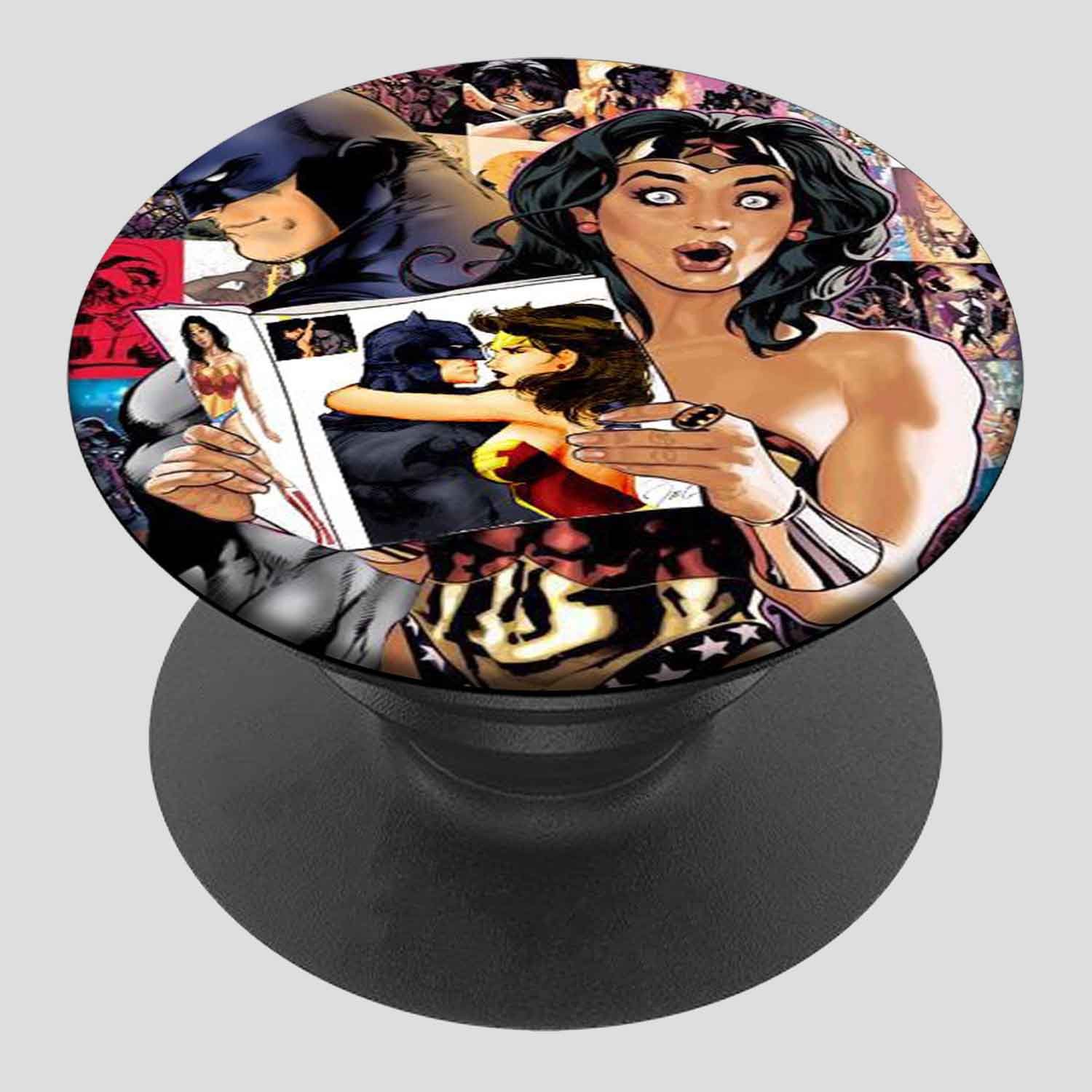 Zavstyle Batman and Wonder Woman Pop able Phone Stands Phone Grip