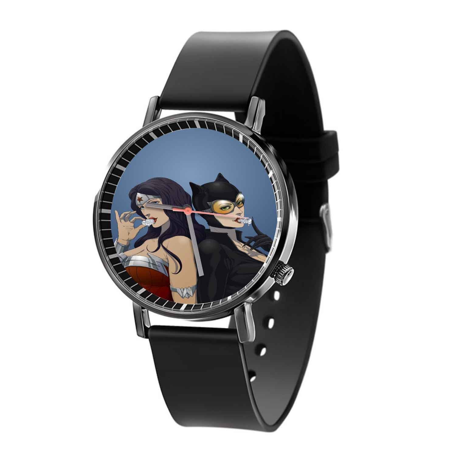 Zavstyle Catwoman and Wonder Woman Sexy Quartz Watch With Gift Box