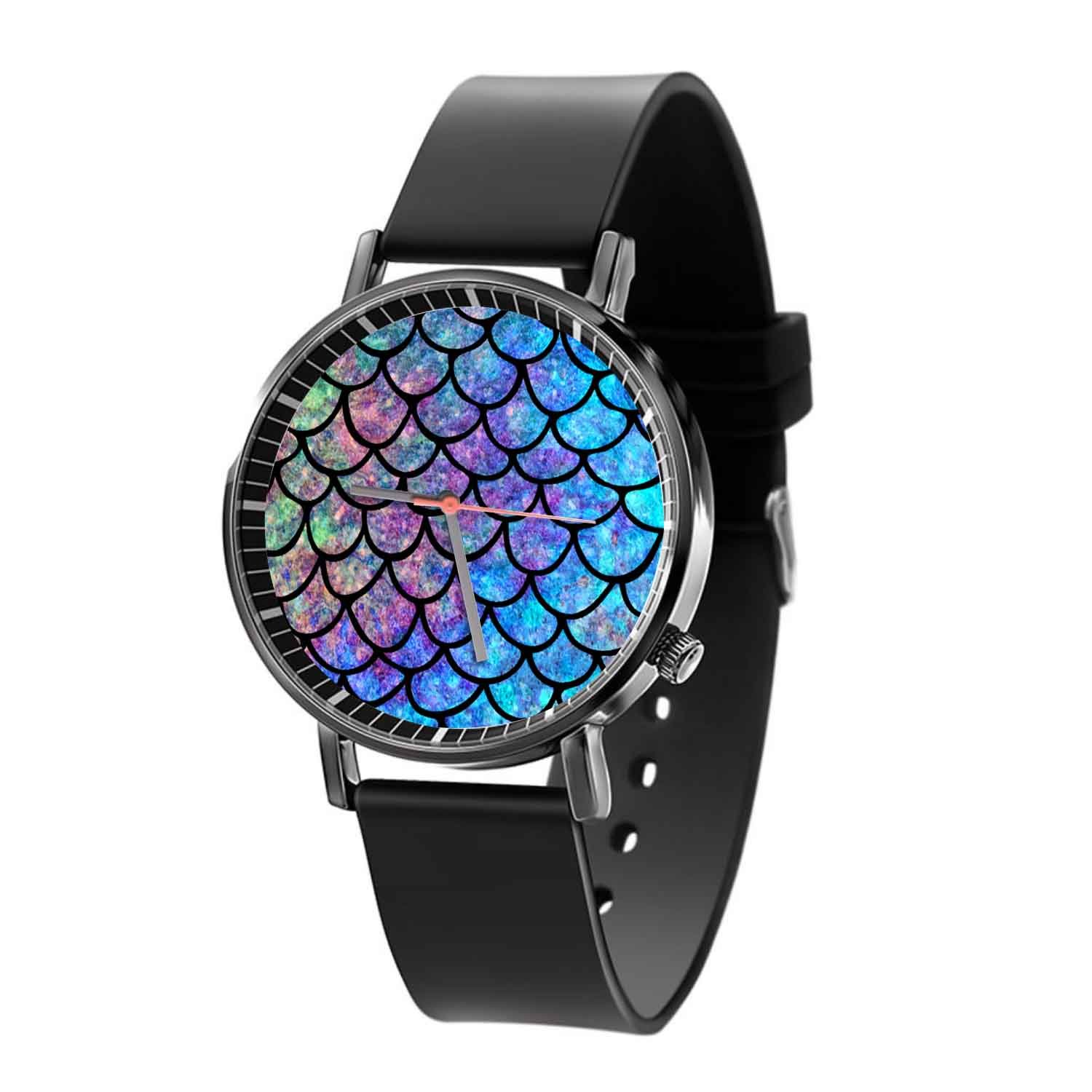 Zavstyle Colorful Mermaid Scales Quartz Watch With Gift Box