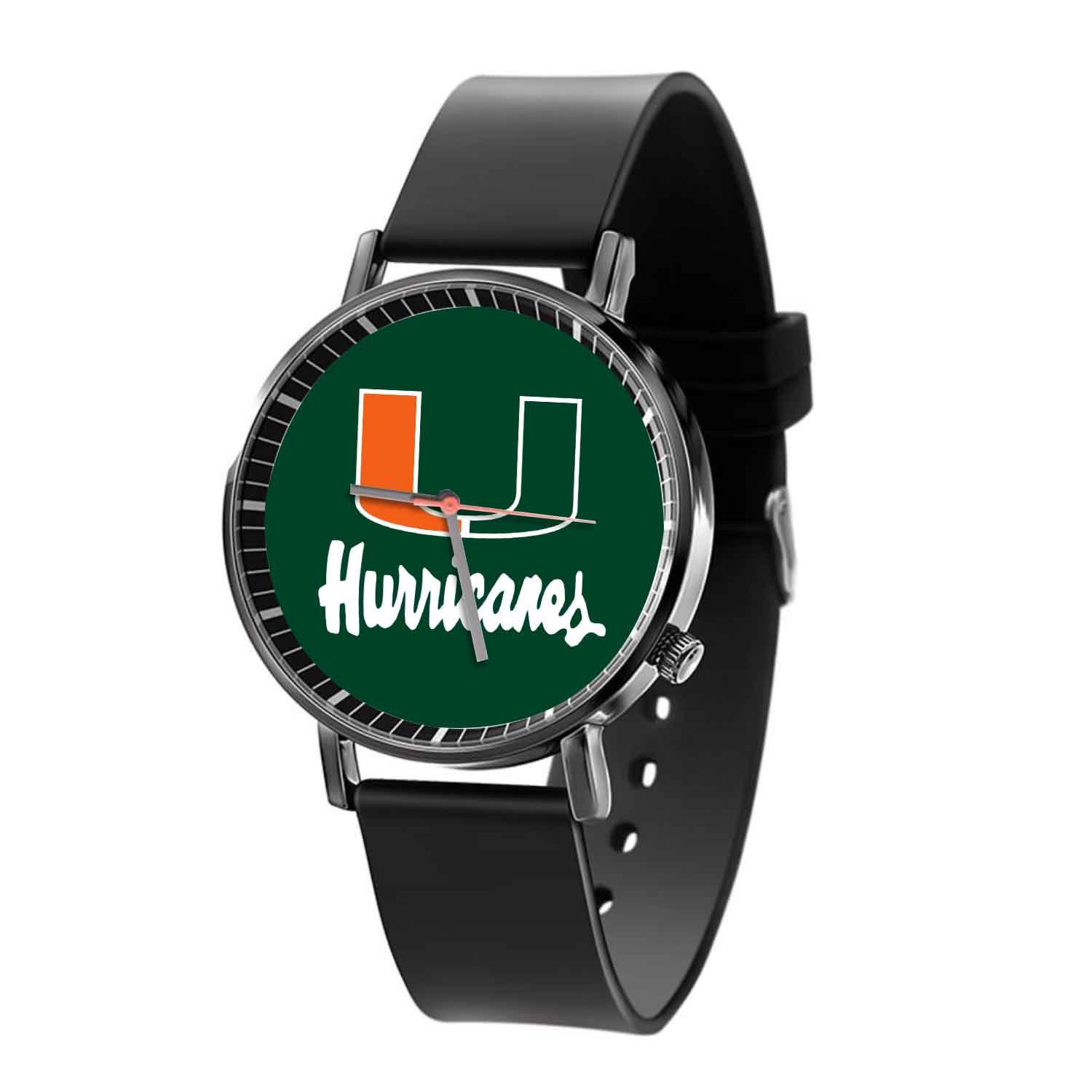 Zavstyle Miami Hurricanes Quartz Watch With Gift Box
