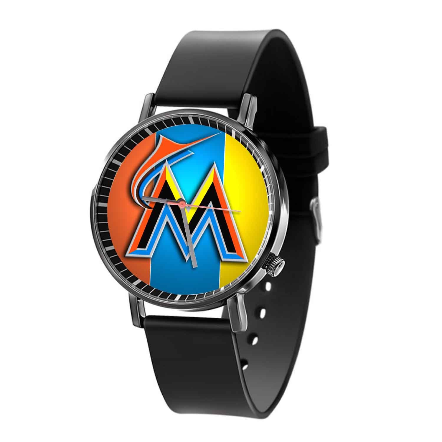 Zavstyle Miami Marlins MLB Quartz Watch With Gift Box