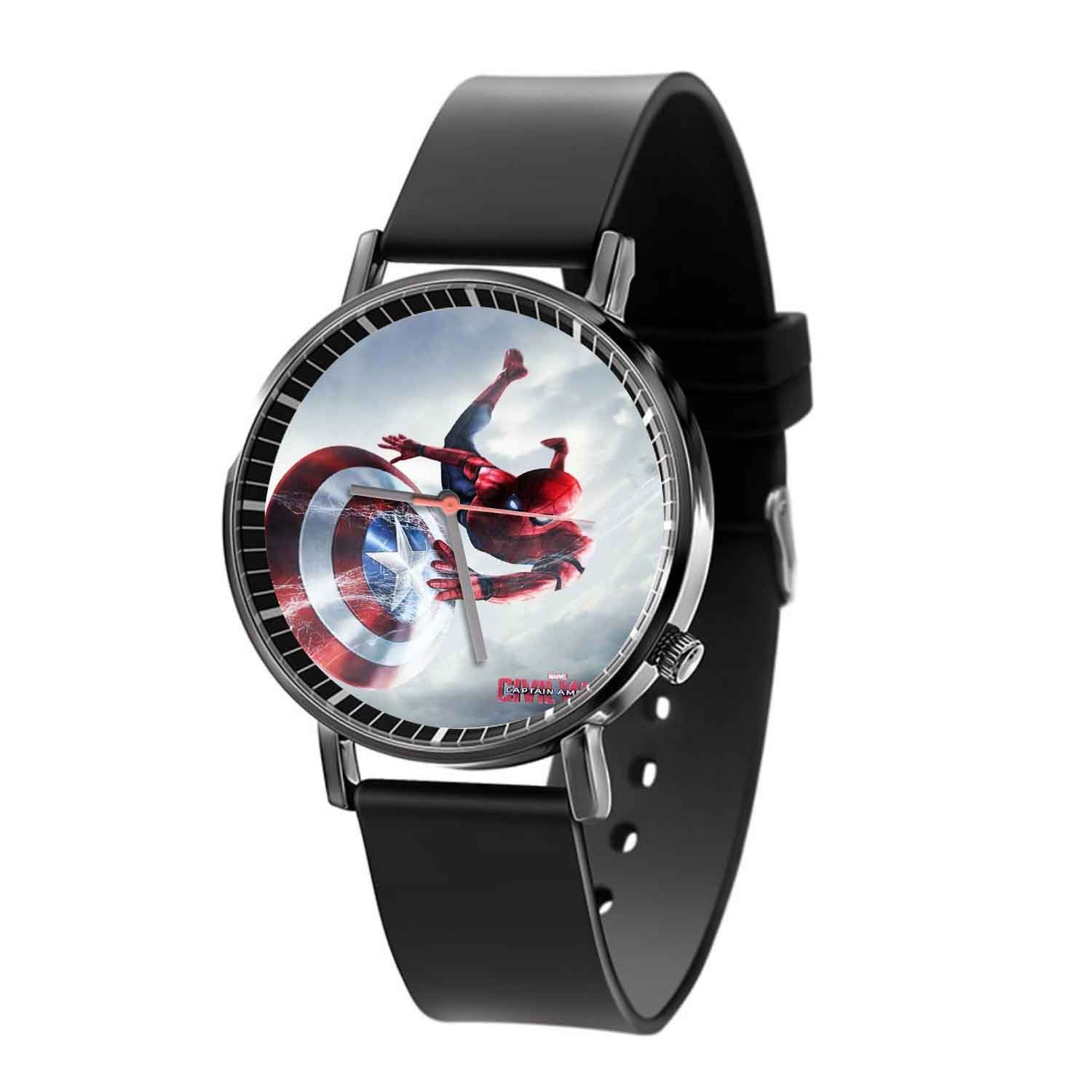 Zavstyle Spiderman Captain America Civil War Quartz Watch With Gift Box