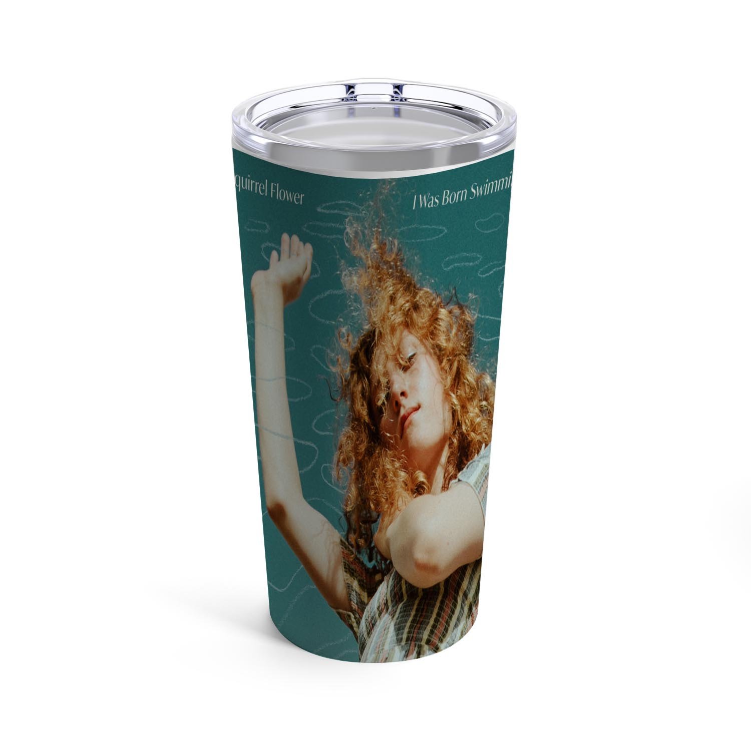 Zavstyle Squirrel Flower I Was Born Swimming Tumbler Stainless Steel 20oz