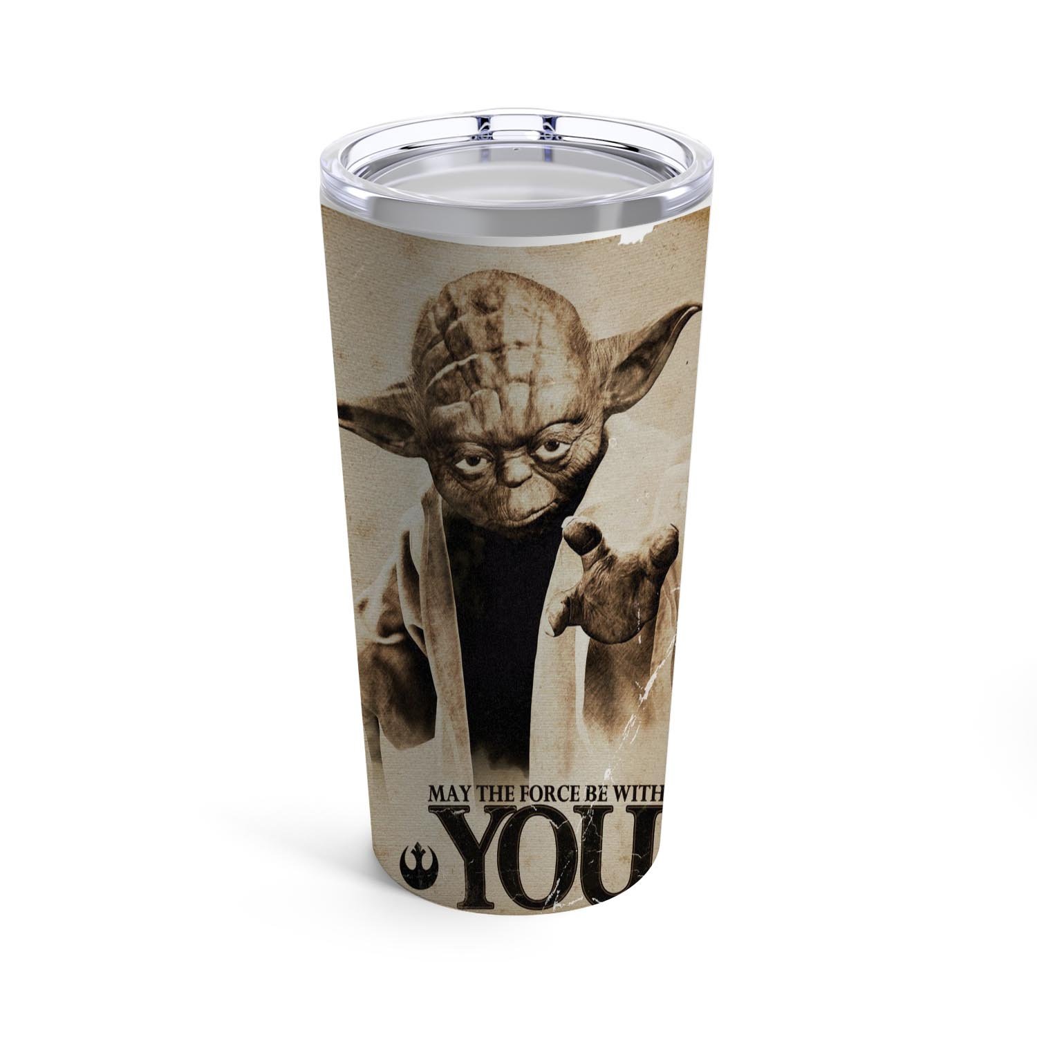 Zavstyle Star Yoda Wars May The Force Tumbler Stainless Steel 20oz