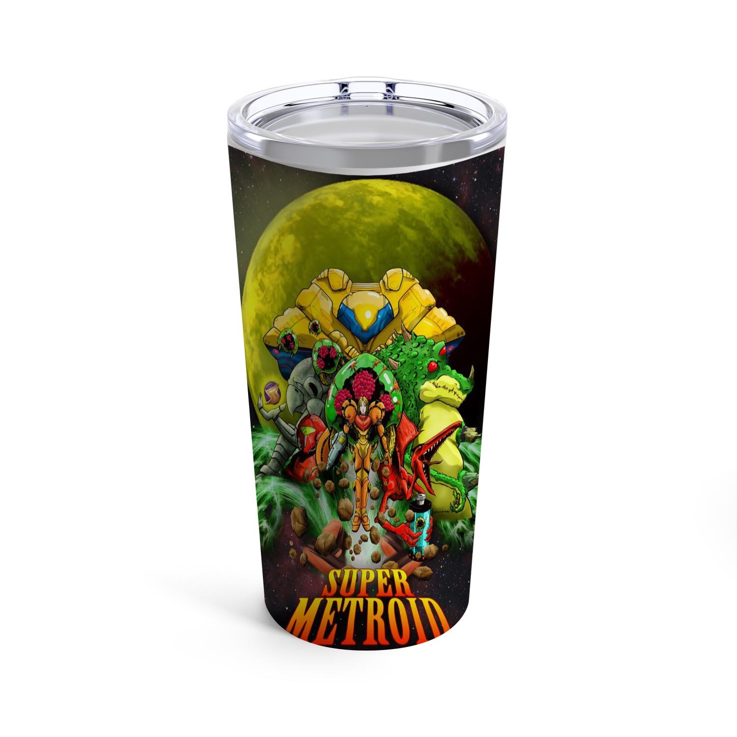 Zavstyle Super Metroid Art Tumbler Stainless Steel 20oz