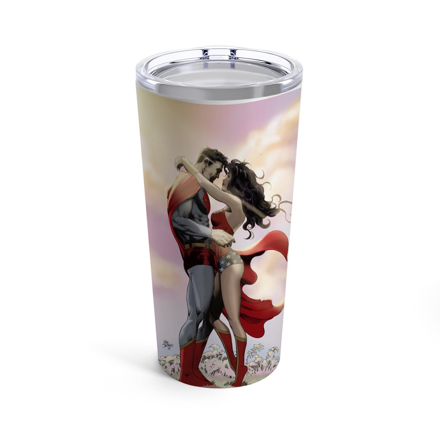 Zavstyle Superman and Wonder Woman Tumbler Stainless Steel 20oz