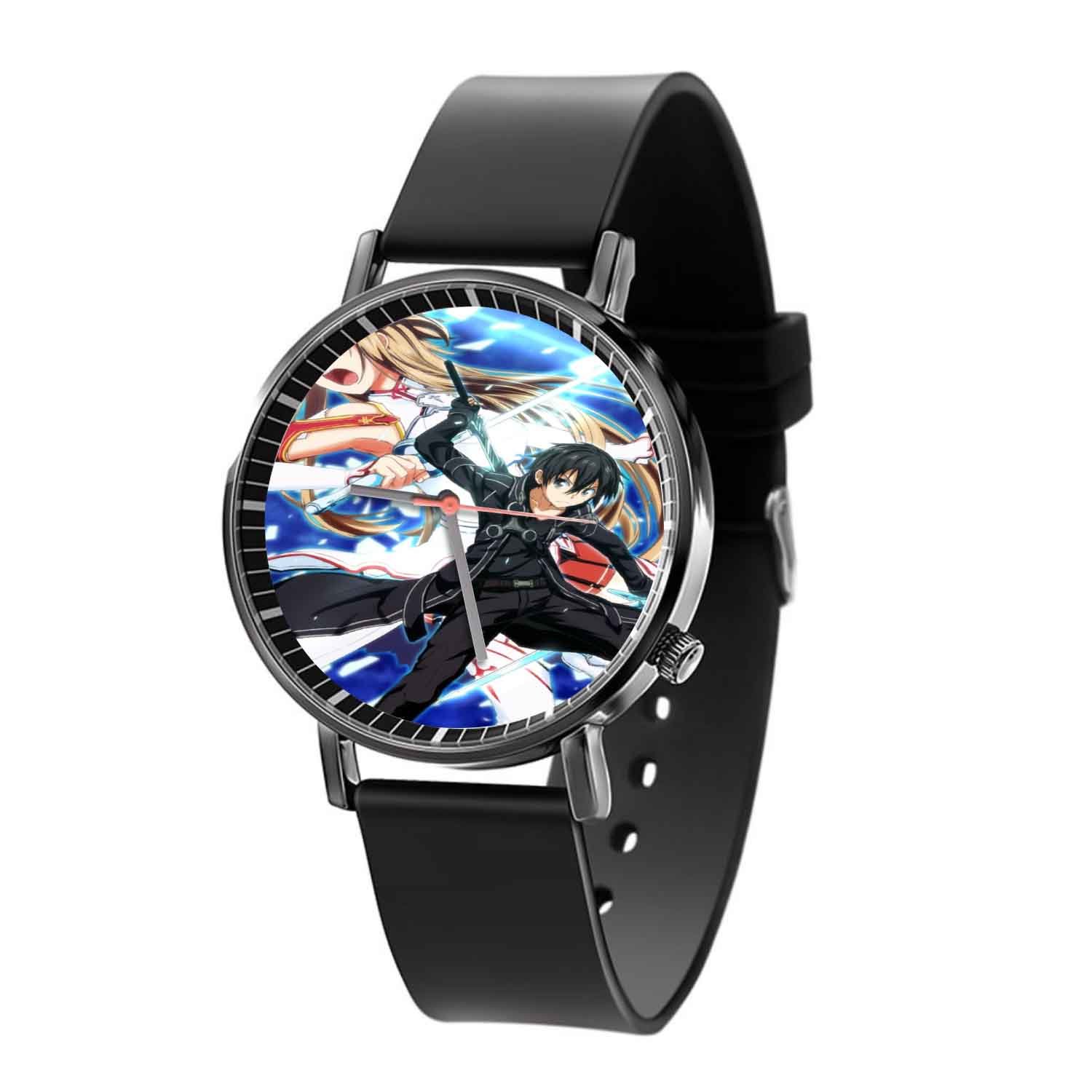 Zavstyle Sword Art Online Kirito and Asuna Art Quartz Watch With Gift Box