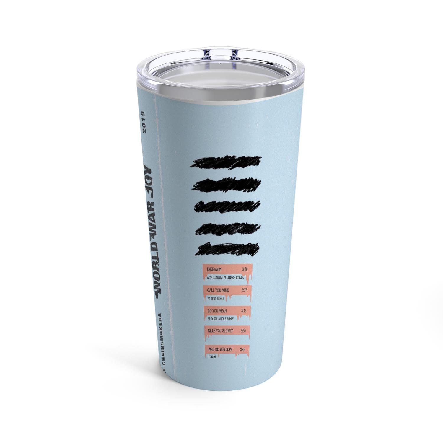 Zavstyle The Chainsmokers World War Joy Tumbler Stainless Steel 20oz