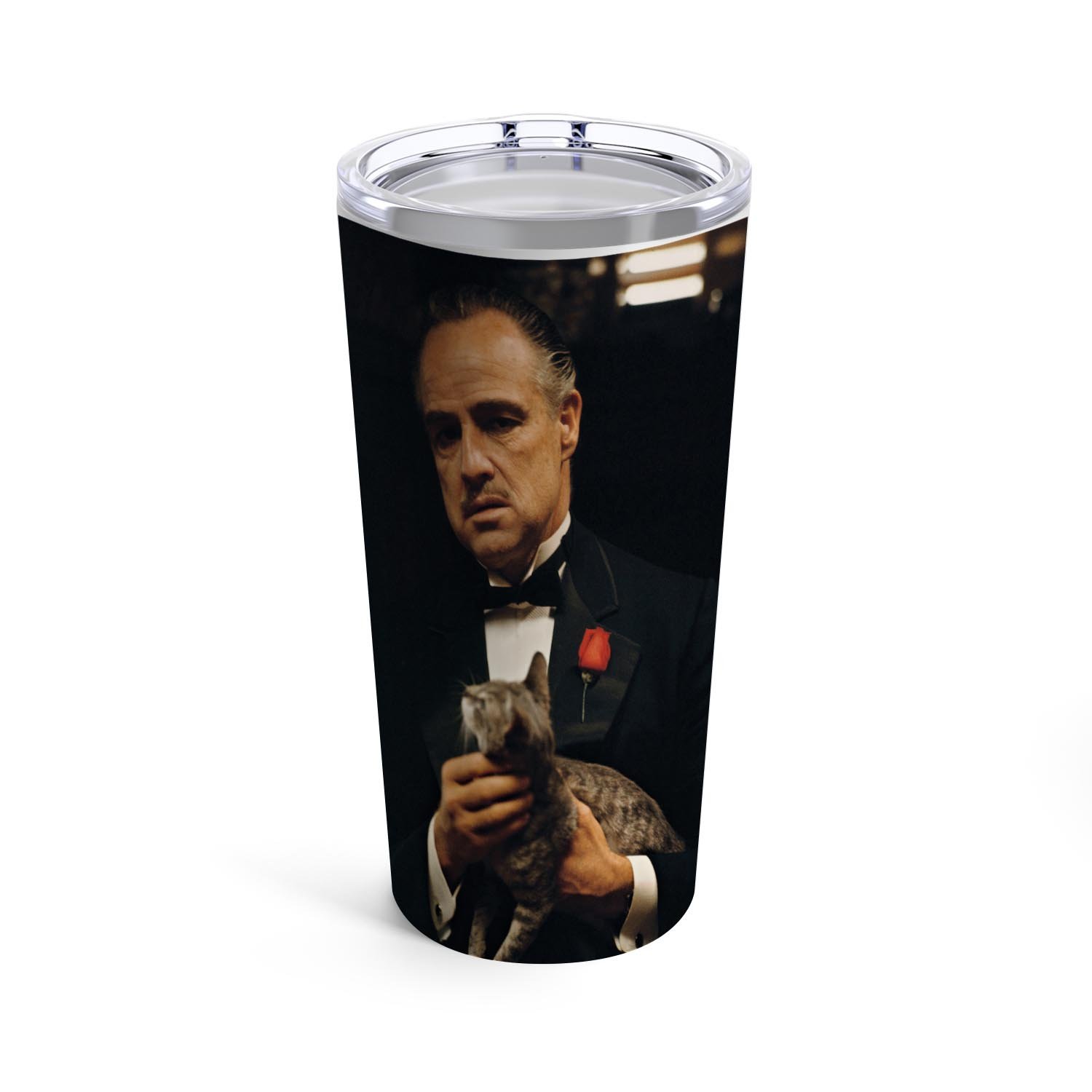 Zavstyle The Godfather WIth Cat Tumbler Stainless Steel 20oz