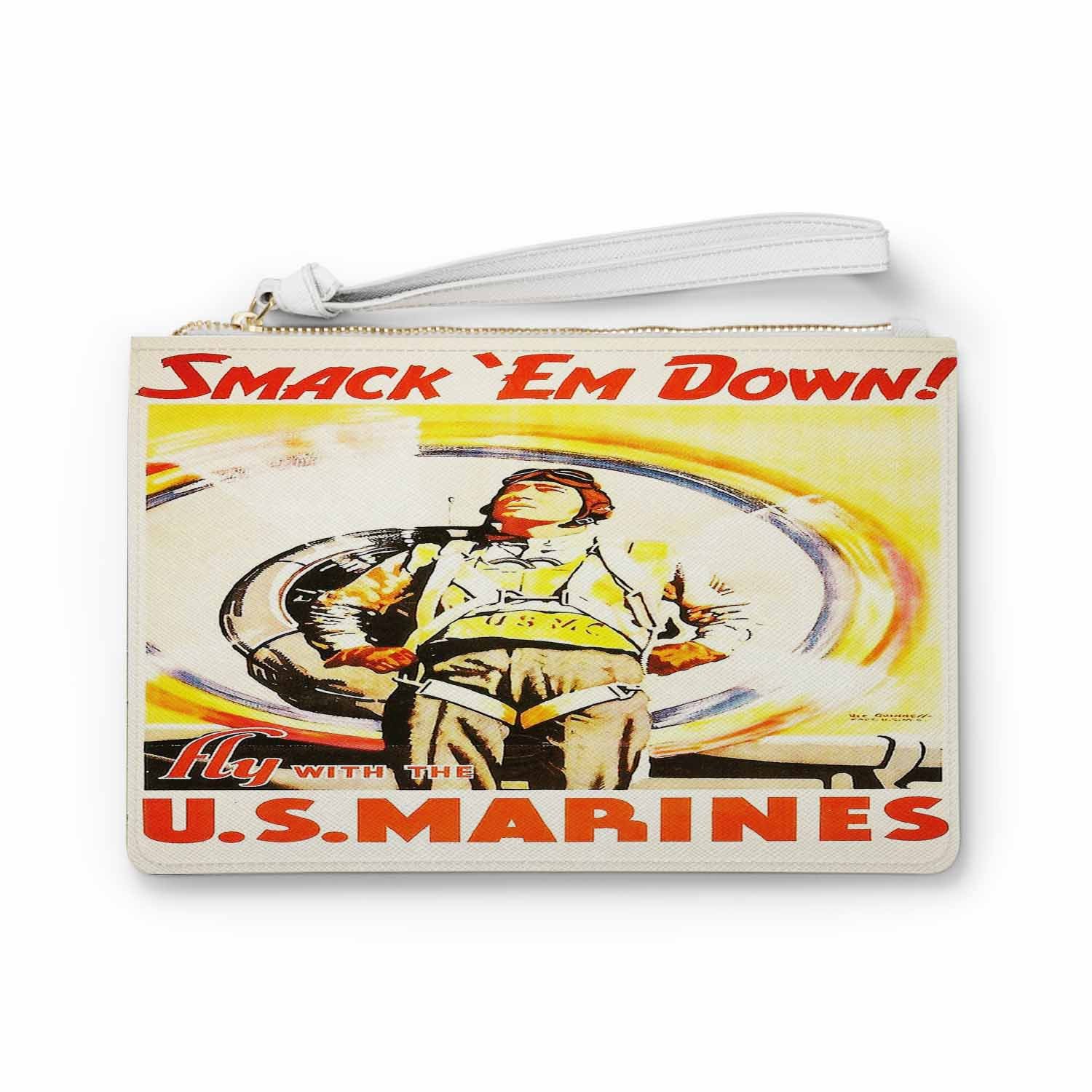 Zavstyle WW2 Smack Em Down Clutch Bag PU Faux Leather