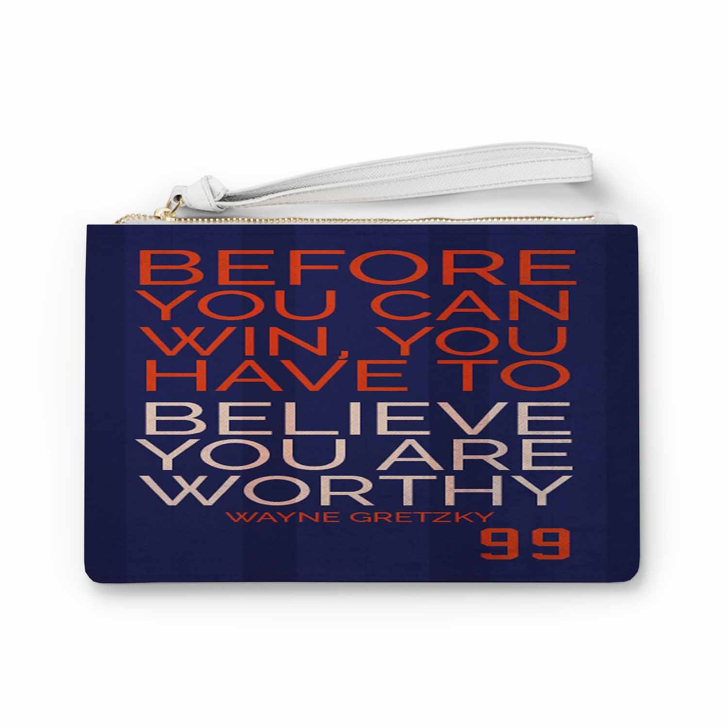 Zavstyle Wayne Gretzky Inspirational Quote Clutch Bag PU Faux Leather