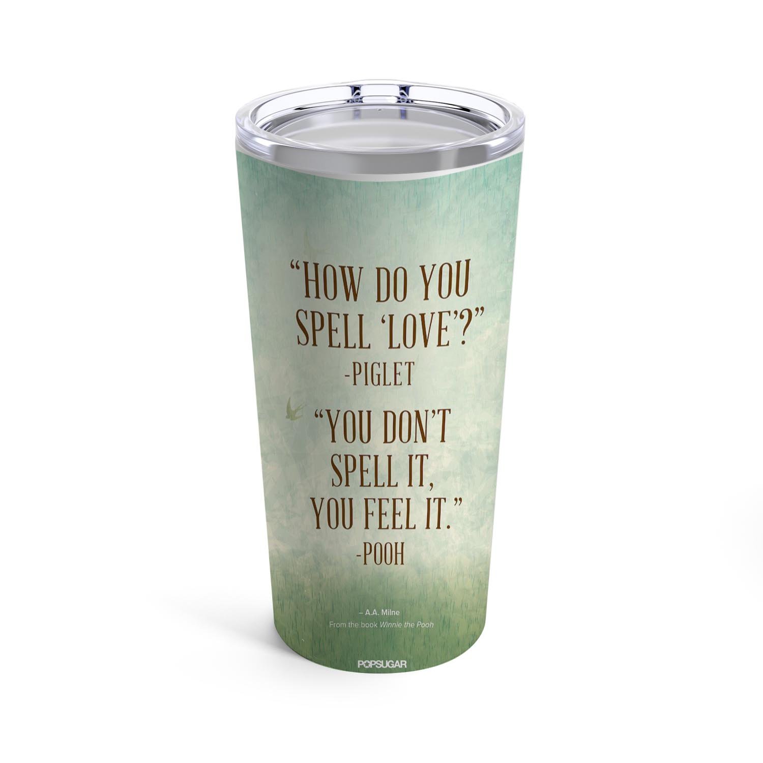 Zavstyle Winnie The Pooh QUotes Tumbler Stainless Steel 20oz
