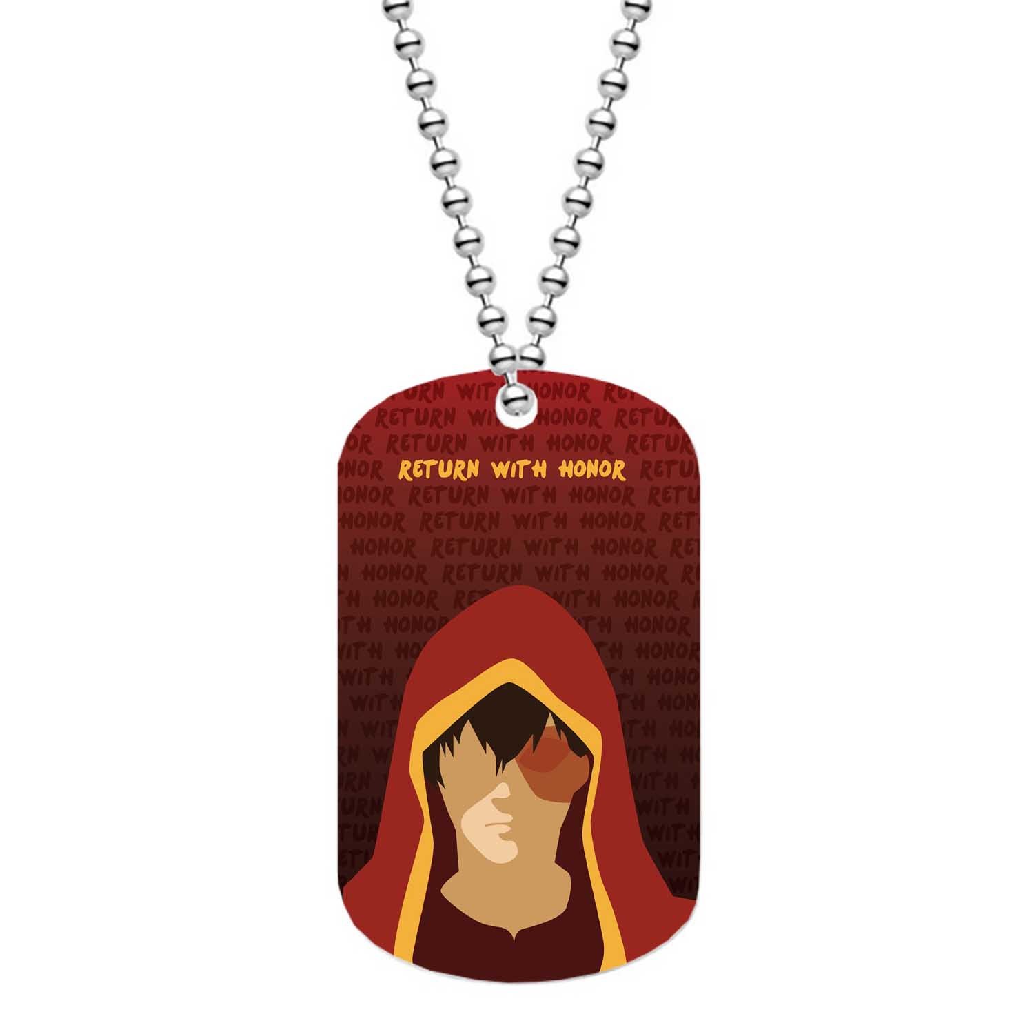 Zavstyle Zuko Return With Honor Dog Tag Military Stainless Steel